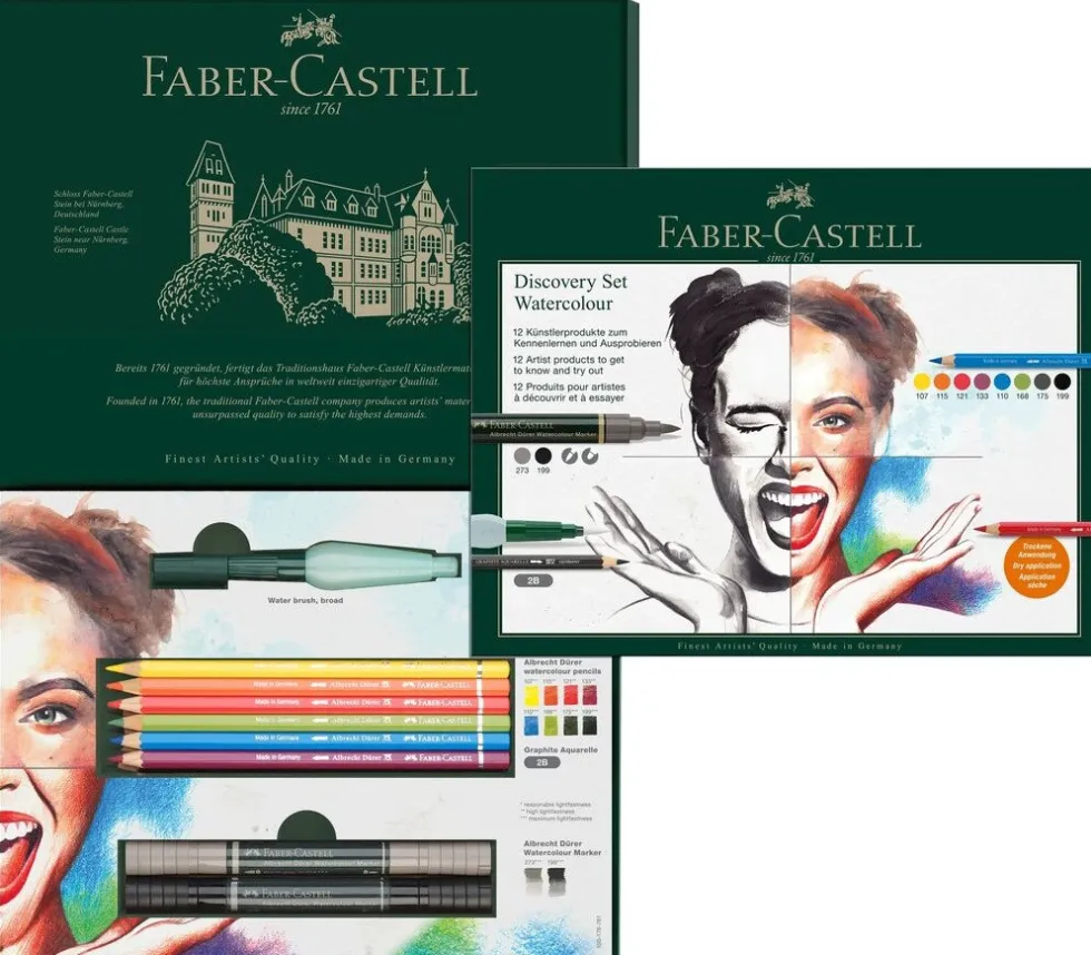 Zestaw artystyczny Discovery Watercolour - Faber-Castell - 12 szt.