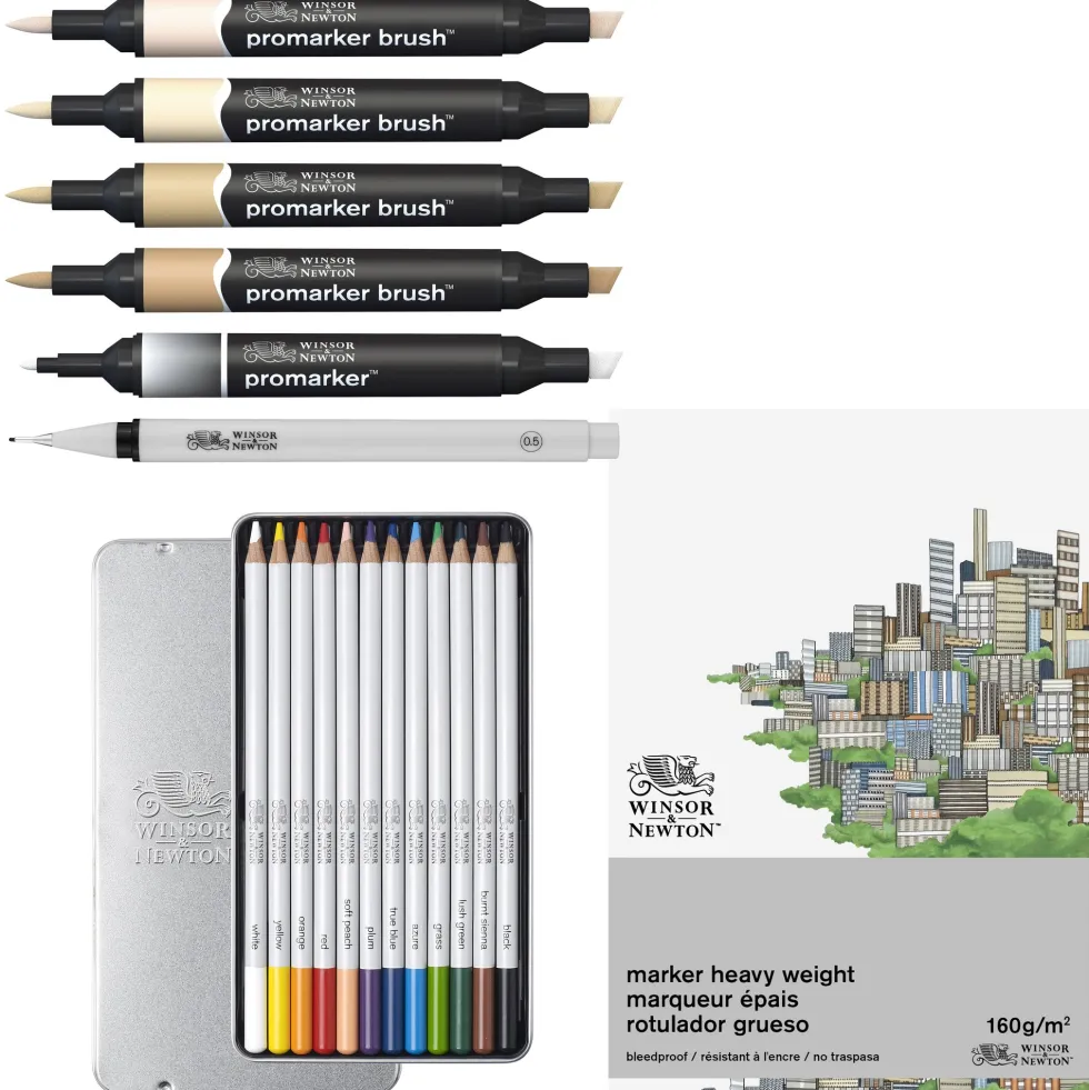 Zestaw artystyczny Mixed Media Fashion - Winsor & Newton - 19 pcs