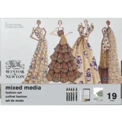 Zestaw artystyczny Mixed Media Fashion - Winsor & Newton - 19 pcs