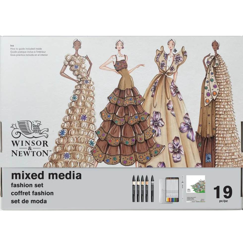 Zestaw artystyczny Mixed Media Fashion - Winsor & Newton - 19 pcs