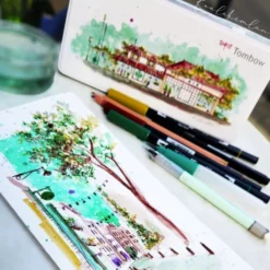 Zestaw artystyczny Urban Sketching Japan Edition - Tombow - 8 szt.