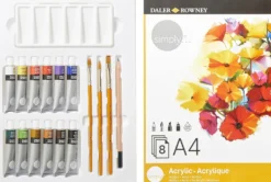 Zestaw artystyczny z akrylami Acrylic Set - Daler Rowney - 25 szt.