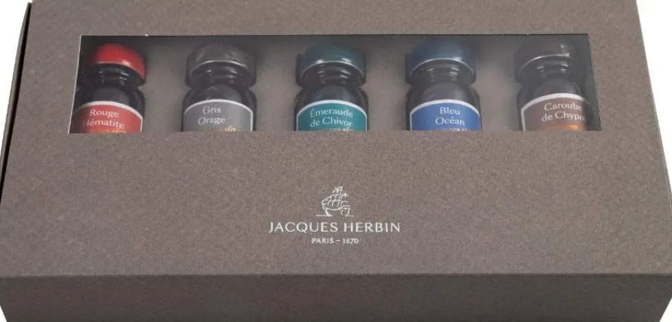 Zestaw atramentów 1670 w butelce - J.Herbin - 5 kolorów x 10 ml