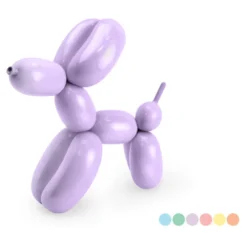 Zestaw balonów do modelowania z pompką - pastelowe, 130 cm, 30 szt.