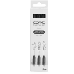Zestaw cienkopisów Copic Multiliner Broad - Black 3 szt.