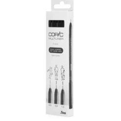 Zestaw cienkopisów Copic Multiliner Broad - Black 3 szt.