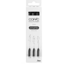 Zestaw cienkopisów Copic Multiliner Fine - Black 3 szt.