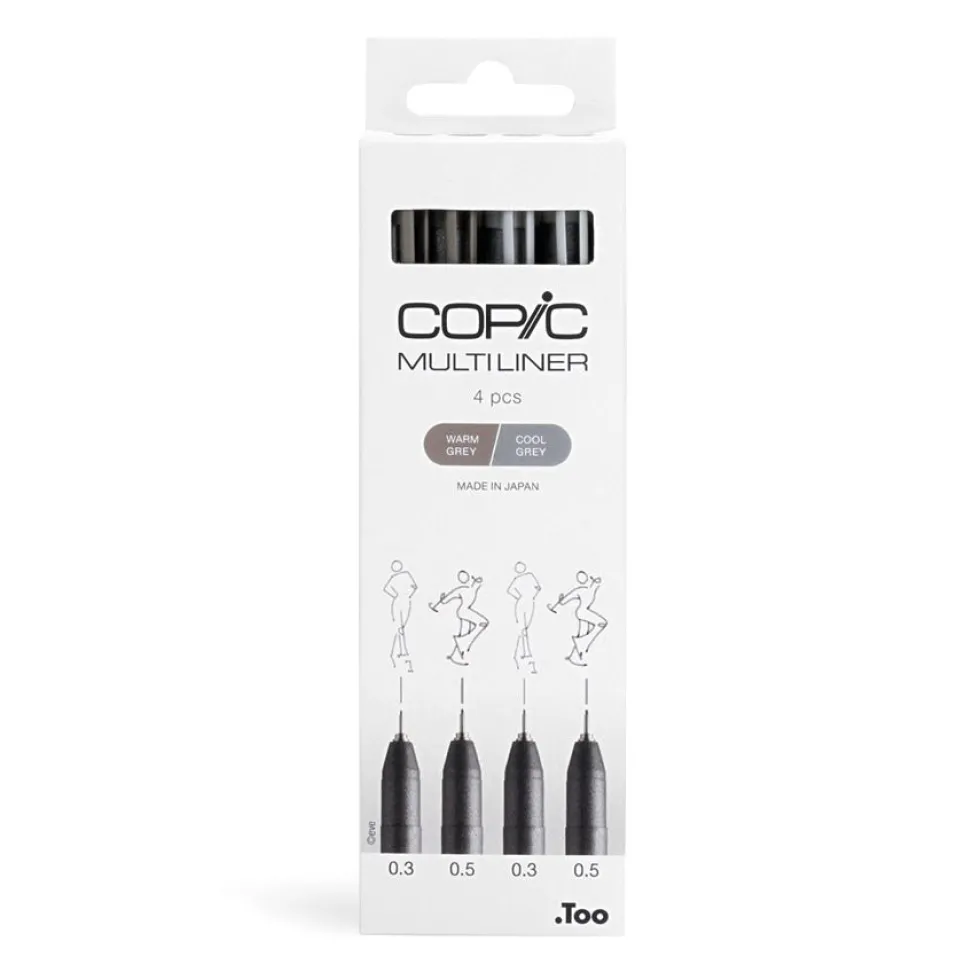 Zestaw cienkopisów Copic Multiliner - Grays 4 szt.