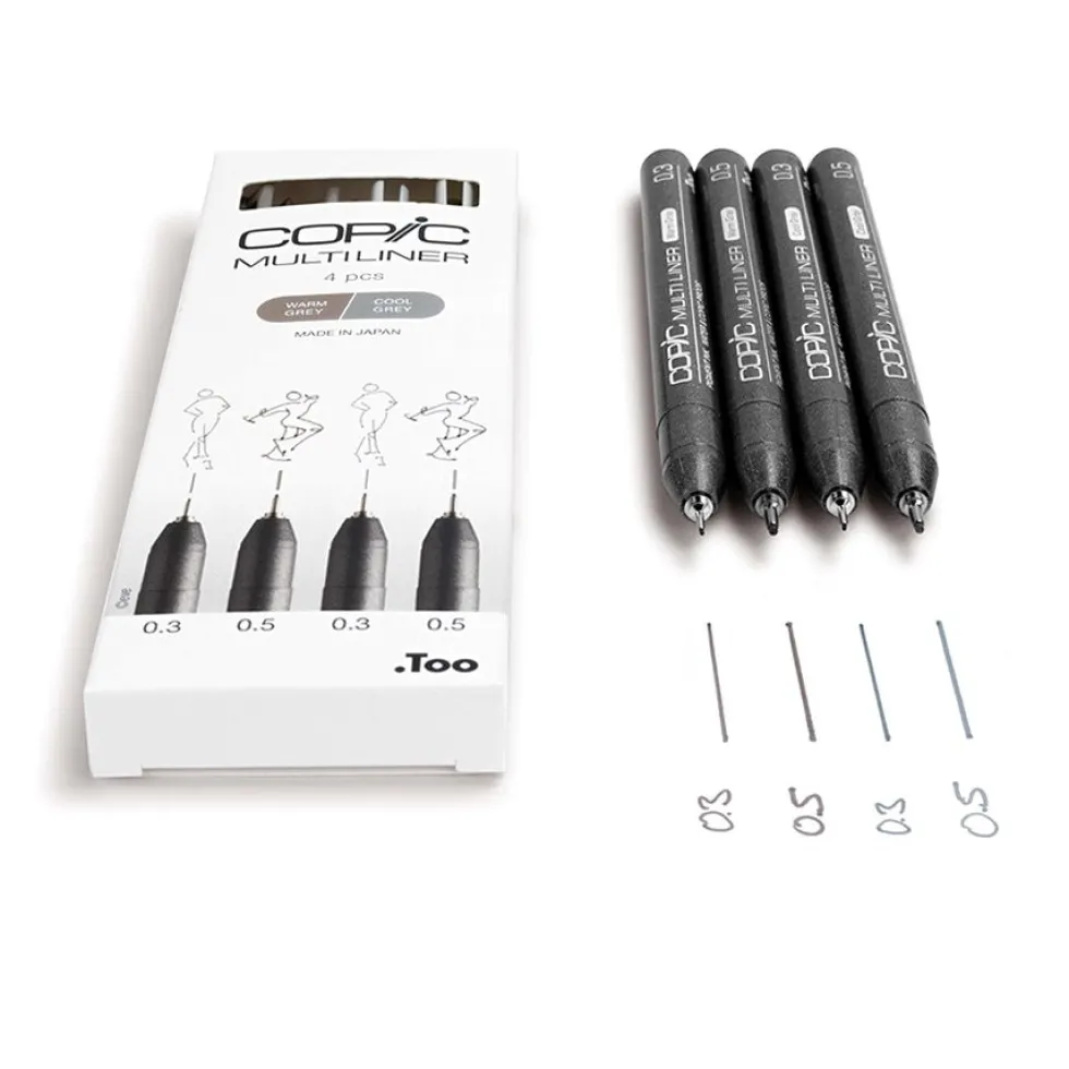 Zestaw cienkopisów Copic Multiliner - Grays 4 szt.