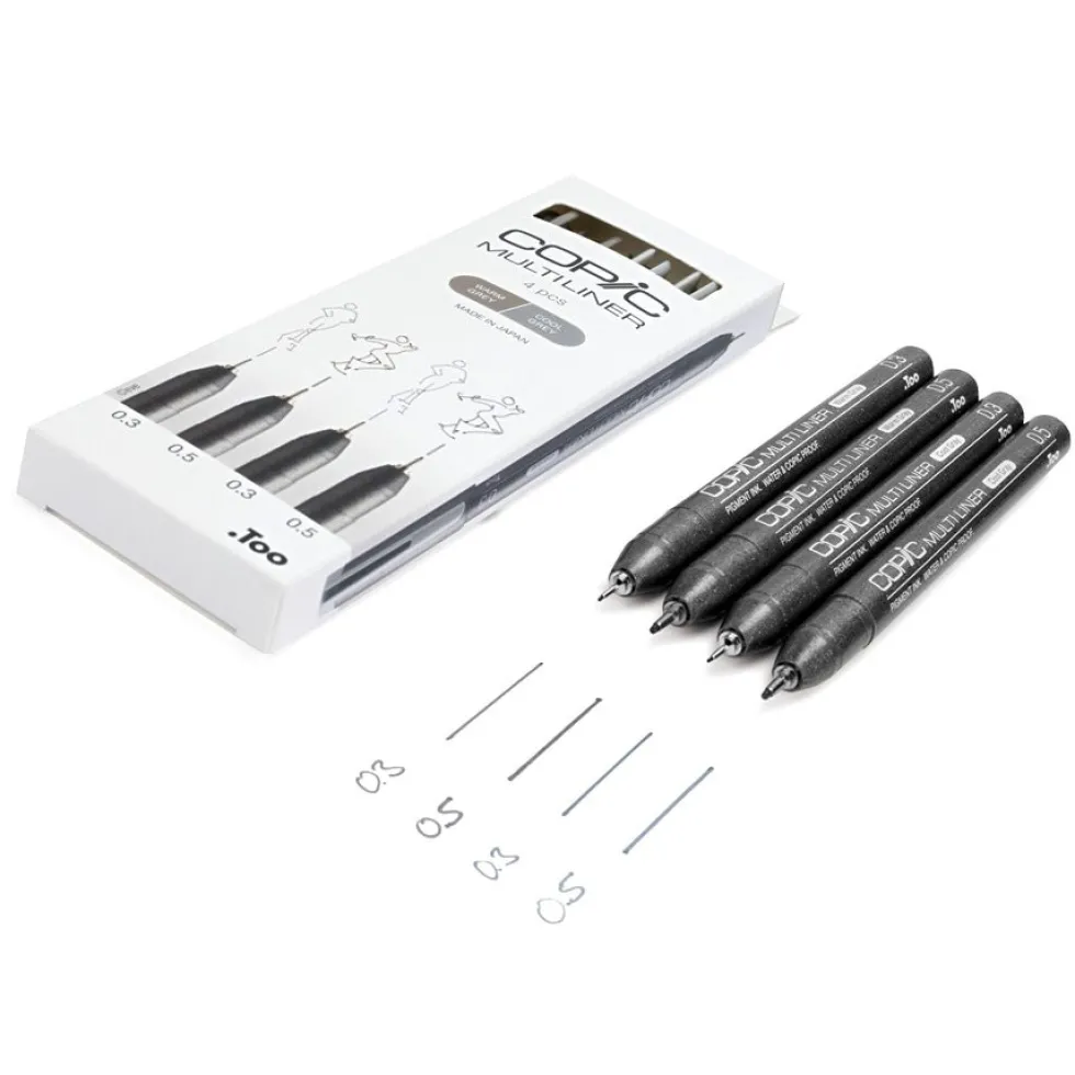 Zestaw cienkopisów Copic Multiliner - Grays 4 szt.