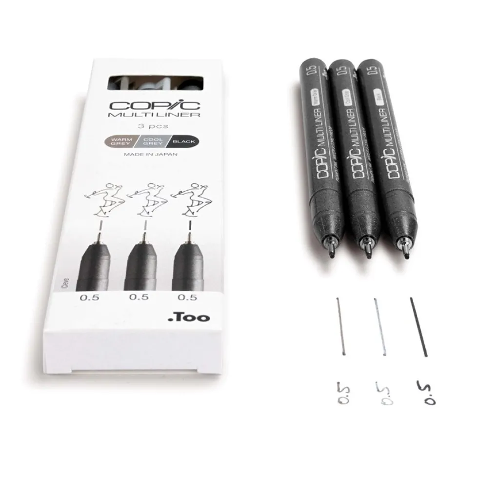 Zestaw cienkopisów Copic Multiliner - Mix 3 szt.