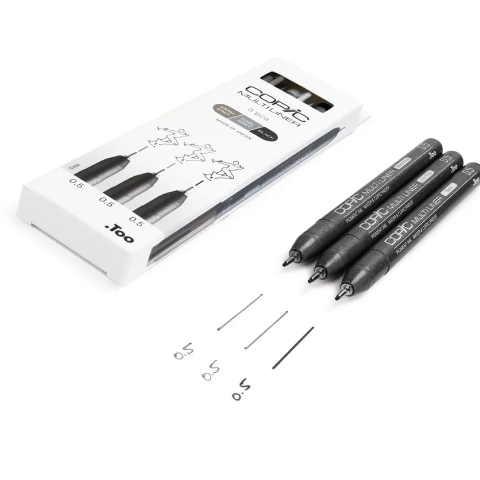 Zestaw cienkopisów Copic Multiliner - Mix 3 szt.