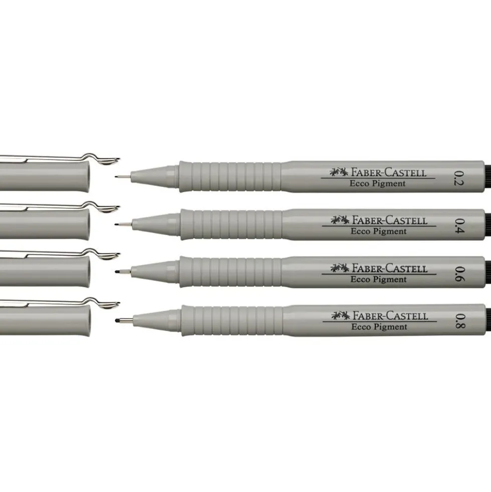 Zestaw cienkopisów Ecco Pigment - Faber-Castell - 4 szt.