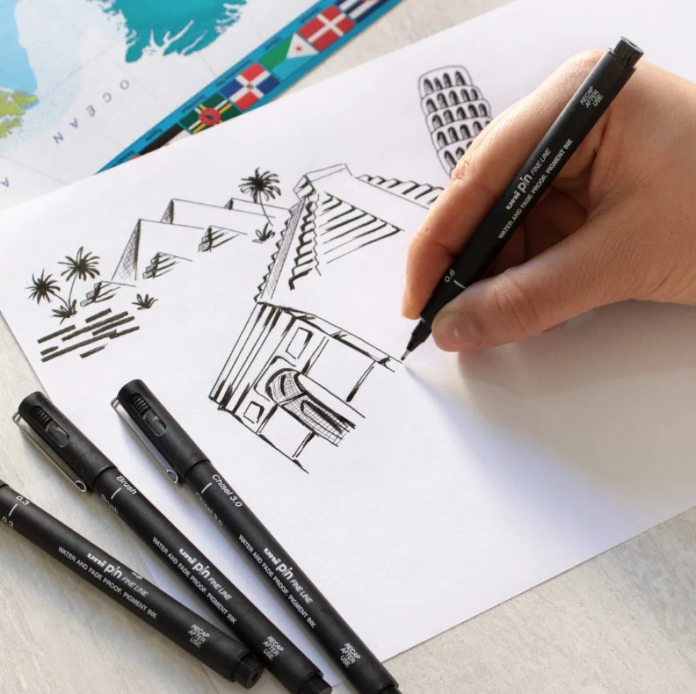 Zestaw cienkopisów kreślarskich Pin 200 Calligraphy - Uni - 5 szt.
