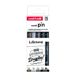 Zestaw cienkopisów kreślarskich Pin 200 Lettering - Uni - 5 szt.