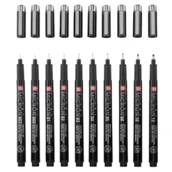 Zestaw cienkopisów Pigma Micron Black z etui - Sakura - 10 szt.