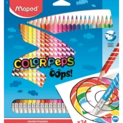 Zestaw ścieralnych kredek Color'Peps Oops - Maped - 24 kolory