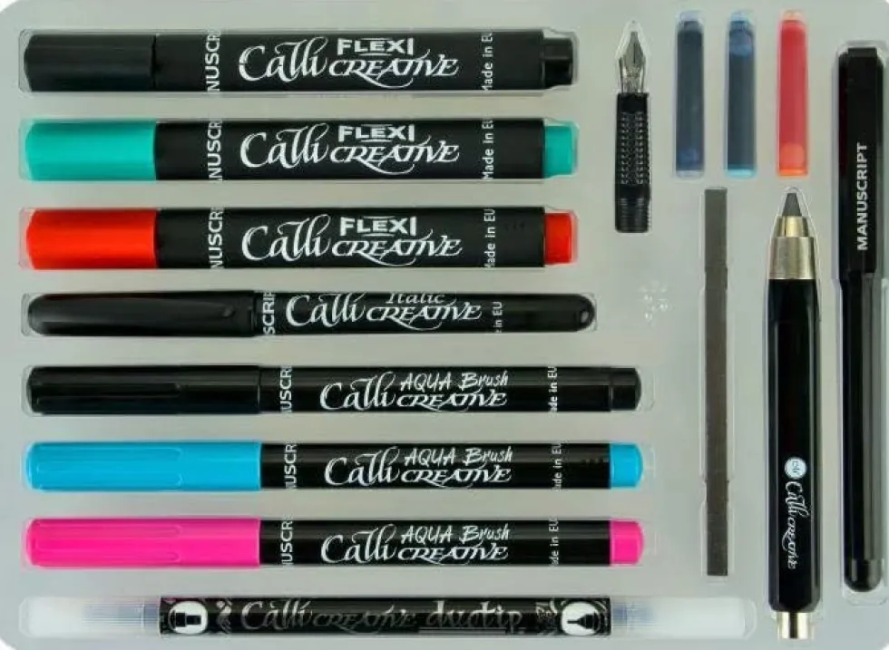 Zestaw do kaligrafii i letteringu z książką - Manuscript - Lettering Kit