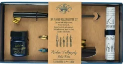 Zestaw do kaligrafii z bibularzem - Manuscript - Pen & Roller Blotter Set