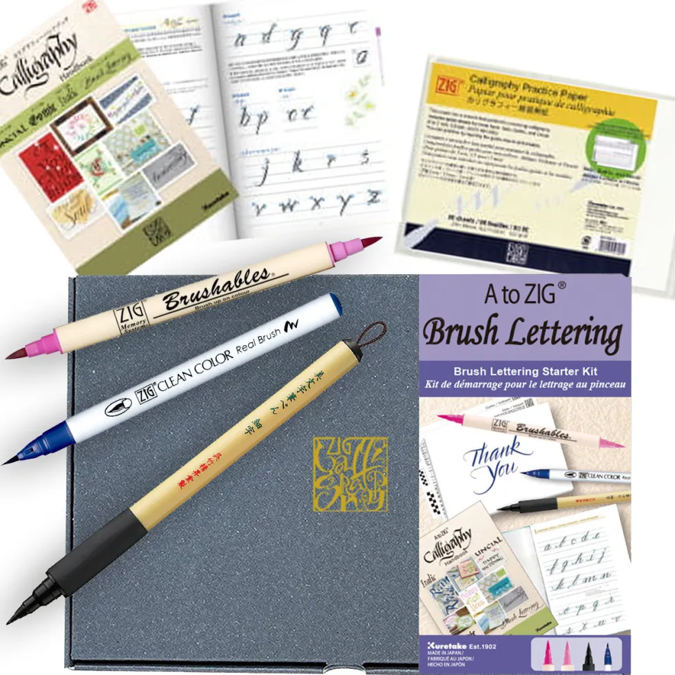 Zestaw do kaligrafii Zig Brush Lettering Starter Set - Kuretake - 5 szt.