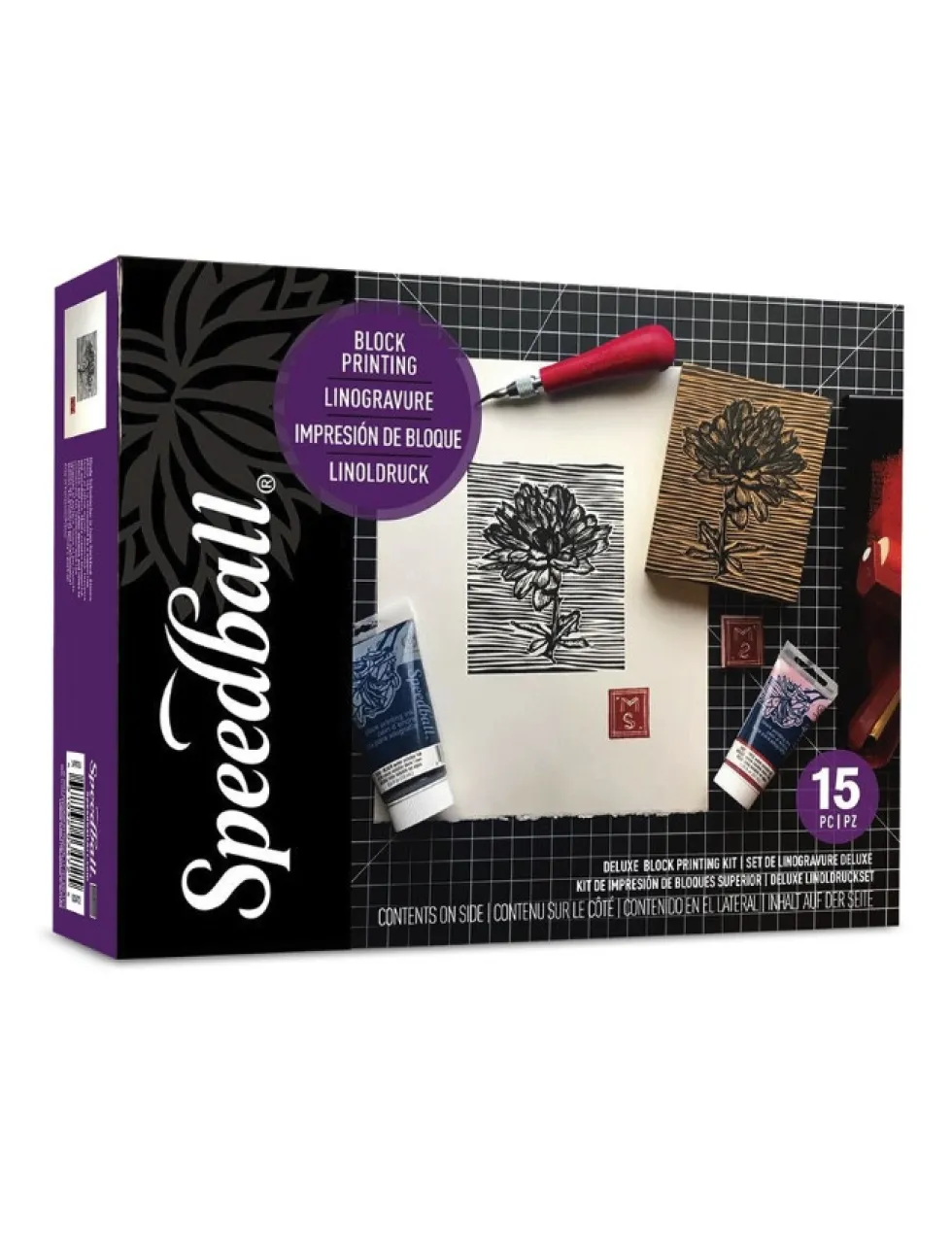 Zestaw do linorytu Water-Soluble Deluxe Kit - Speedball - 15 szt.