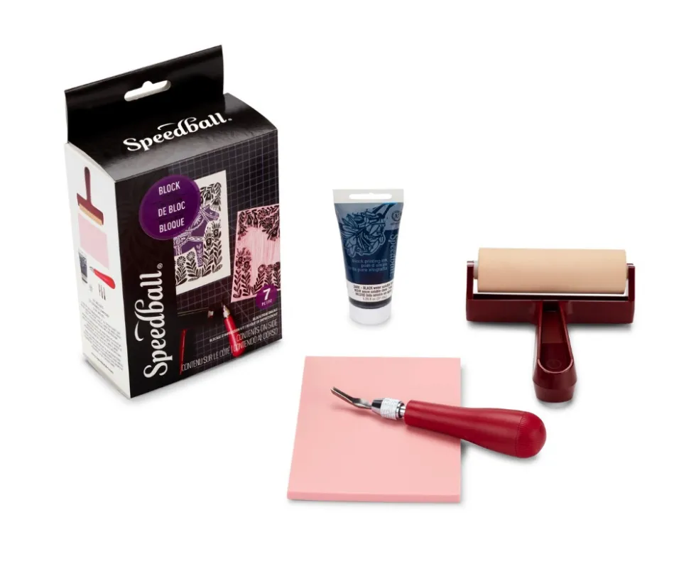 Zestaw do linorytu Water-Soluble Starter Kit - Speedball - 7 szt.