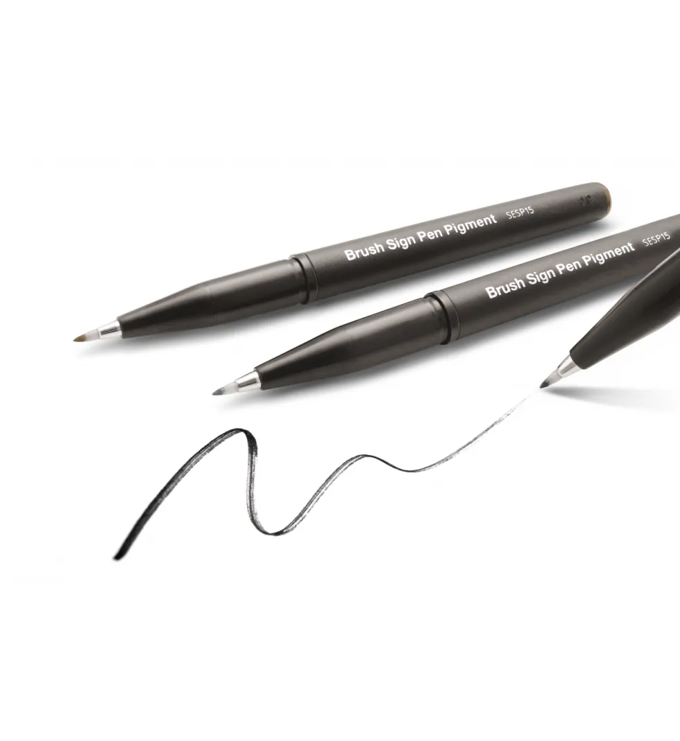 Zestaw do liternictwa Brush Sign - Pentel - Niezmywalne opowieści, 3 szt.