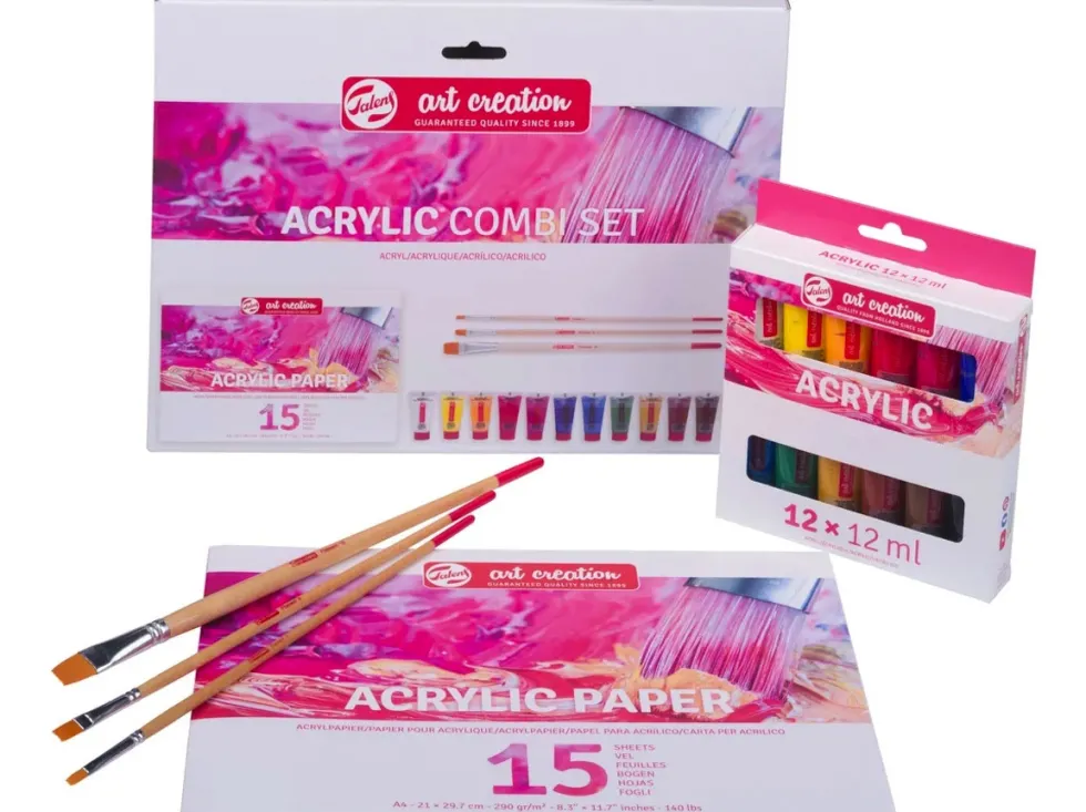 Zestaw do malarstwa akrylowego Combi - Talens Art Creation - 16 szt.