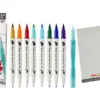 Zestaw do malowania Brush Sign Pen Twin Landscape - Pentel - 8 szt.