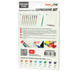 Zestaw do malowania Brush Sign Pen Twin Landscape - Pentel - 8 szt.