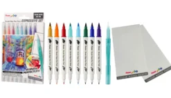 Zestaw do malowania Brush Sign Pen Twin Landscape - Pentel - 8 szt.