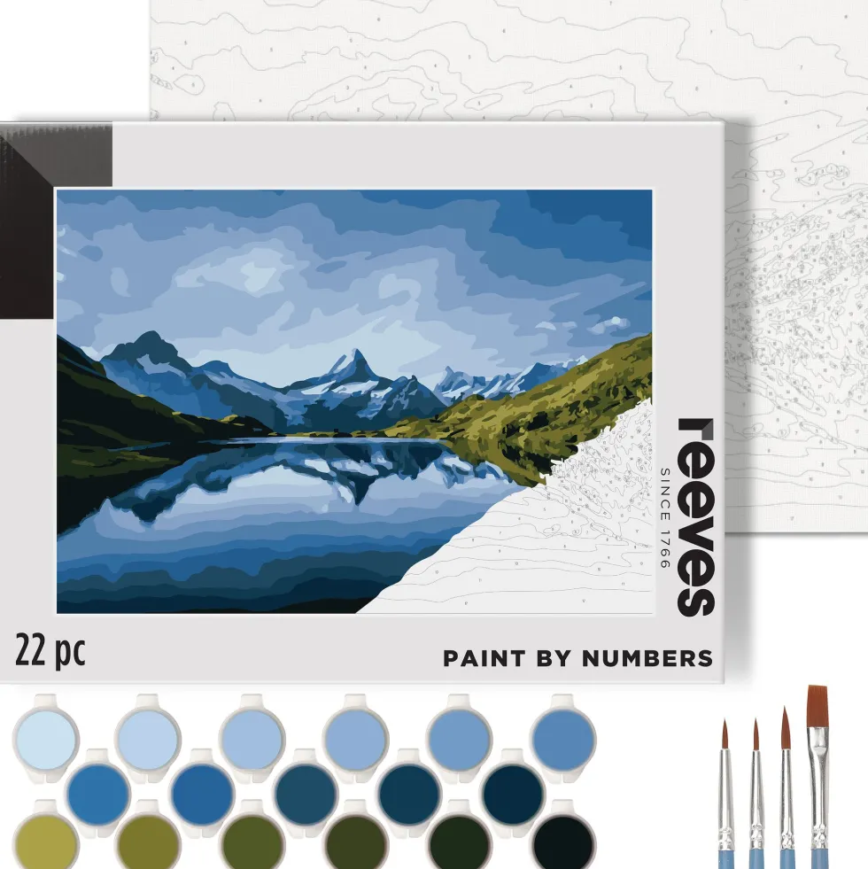 Zestaw do malowania po numerach - Reeves - Mountains