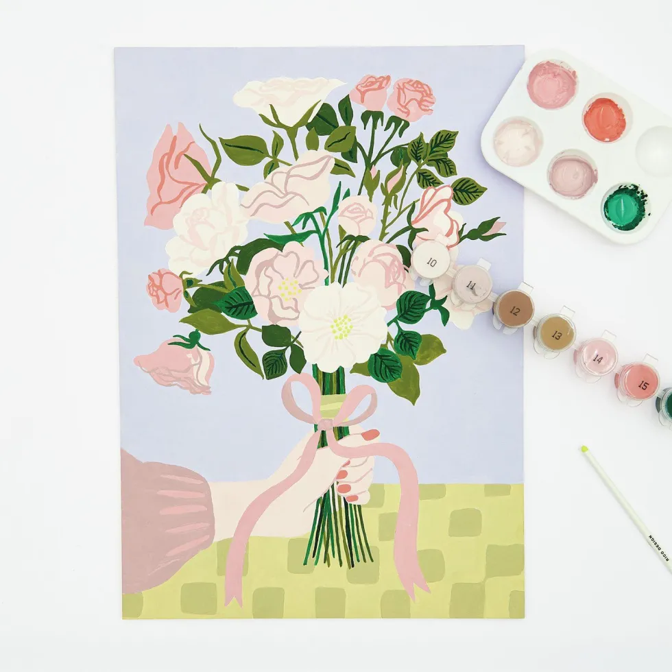 Zestaw do malowania po numerach - Rico Design - Roses Bouquet