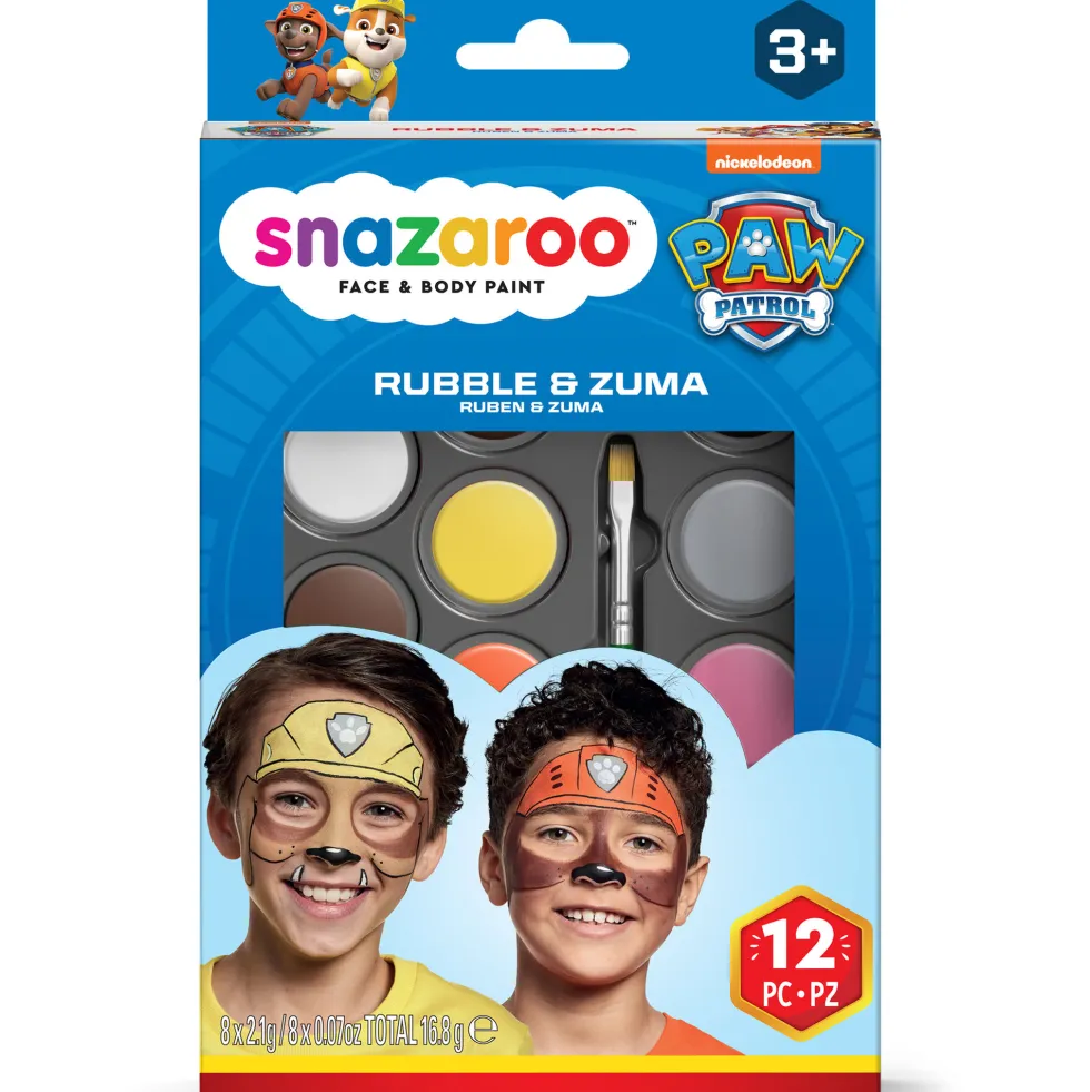 Zestaw do malowania twarzy Rubble i Zuma - Snazaroo - 12 szt.