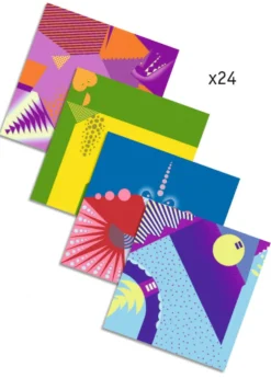 Zestaw do origami - Djeco - Dinozaury, 24 szt.