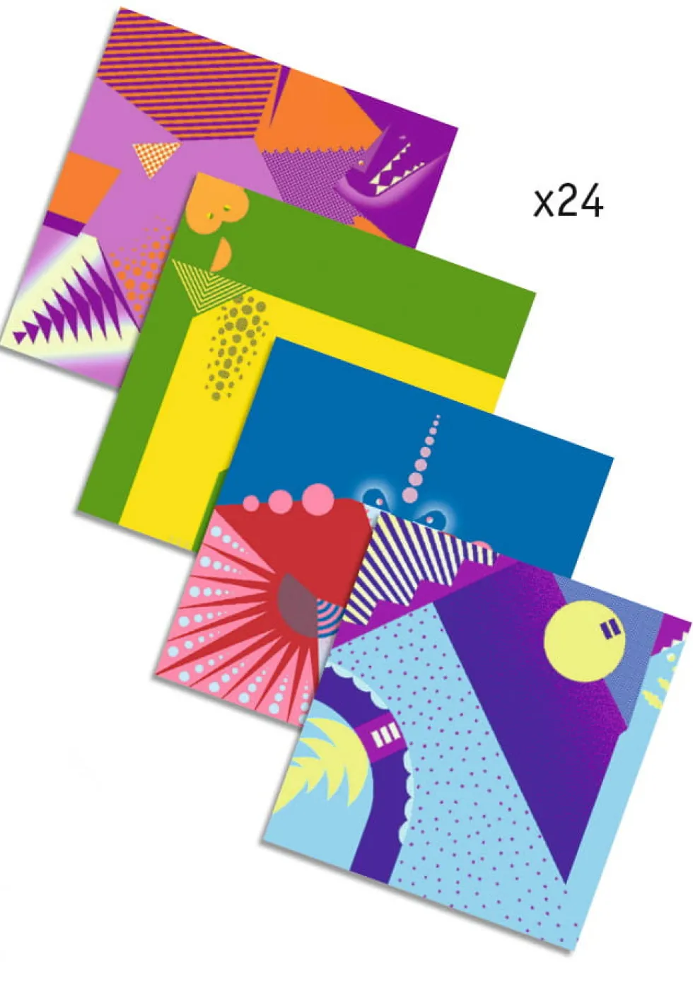 Zestaw do origami - Djeco - Dinozaury, 24 szt.