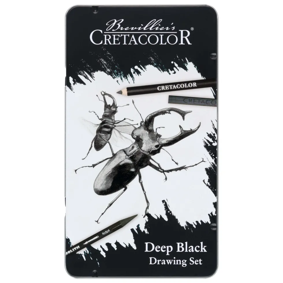 Zestaw do rysowania Deep Black Drawing Set - Cretacolor - 10 szt.