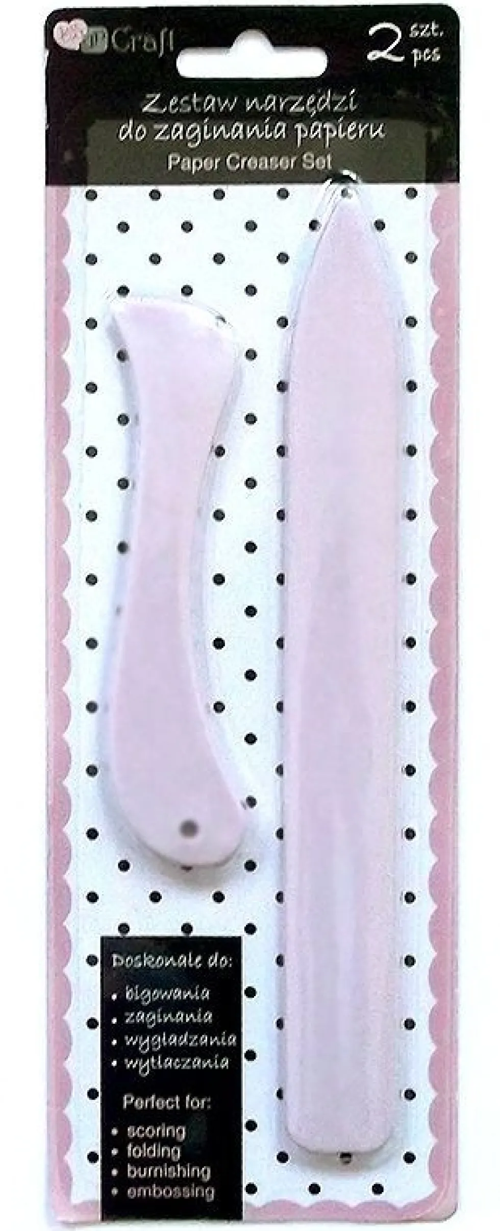 Zestaw do zaginania papieru, kostka introligatorska - DpCraft - 12 i 20,5 cm