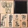 Zestaw drewnianych stempli Hygge Plants - Paper Poetry - 7 szt.