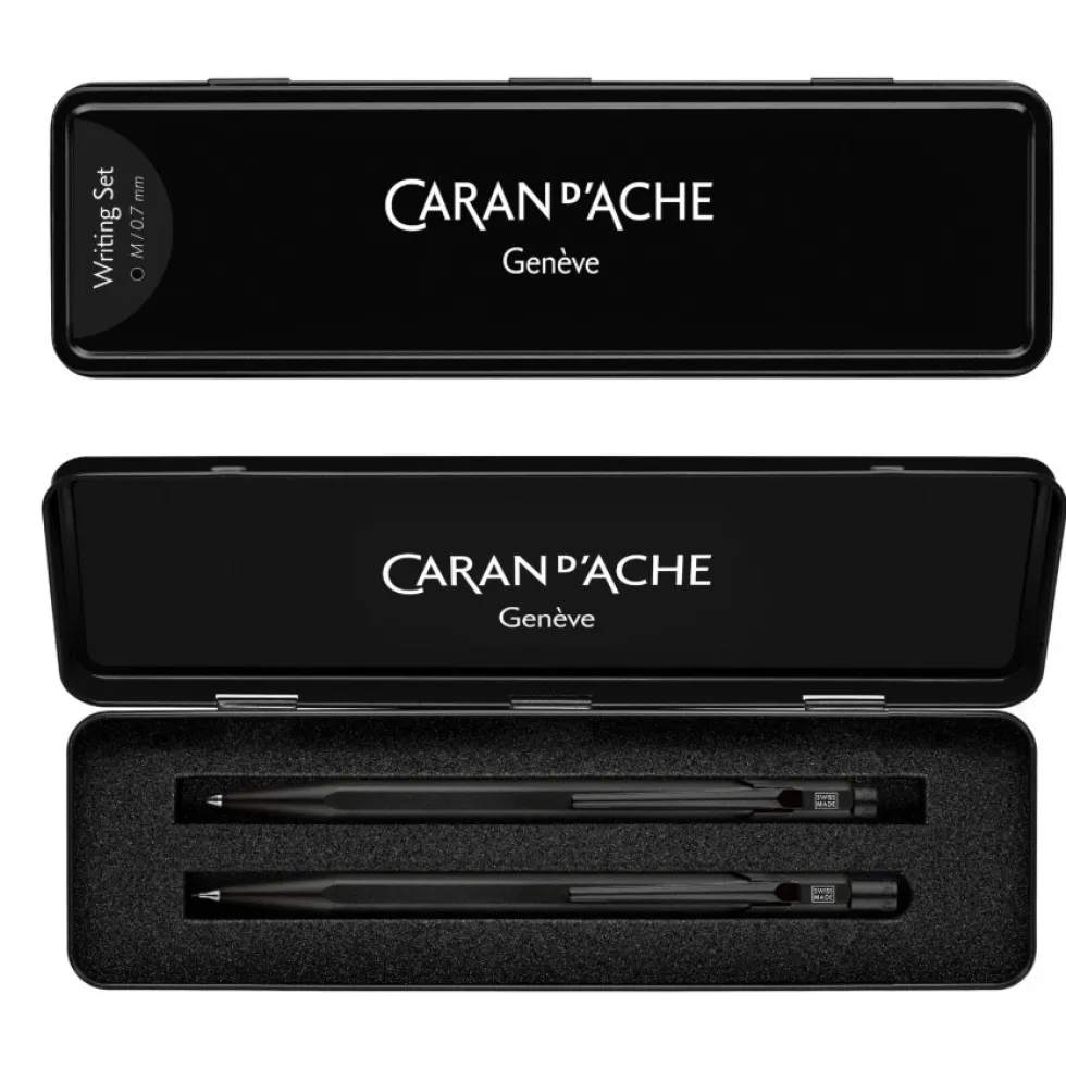 Zestaw długopis 849 i ołówek 844 - Caran d'Ache - Black Code 2 szt.