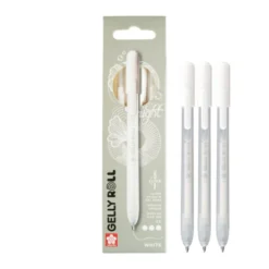 Zestaw długopisów żelowych Gelly Roll Classic - Sakura - White, 0,40 mm, 3 szt.