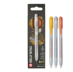Zestaw długopisów żelowych Gelly Roll Metallic 3B - Sakura - 0,45 mm, 3 szt.