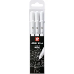 Zestaw długopisów żelowych Gelly Roll 05 - Sakura - białe, 3 szt.