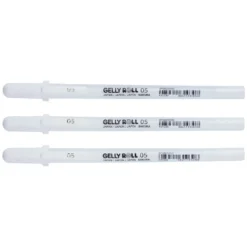 Zestaw długopisów żelowych Gelly Roll 05 - Sakura - białe, 3 szt.