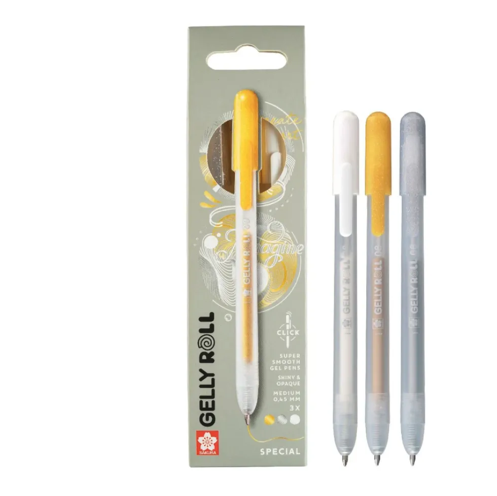 Zestaw długopisów żelowych Gelly Roll Special 3A - Sakura - 0,45 mm, 3 szt.