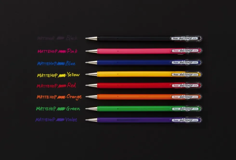Zestaw długopisów żelowych Mattehop - Pentel - 8 kolorów