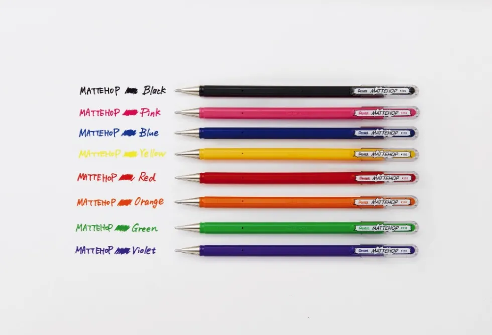 Zestaw długopisów żelowych Mattehop - Pentel - 8 kolorów