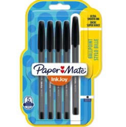 Zestaw długopisów InkJoy 100 - Paper Mate - czarne, 0,7 mm, 5 szt.