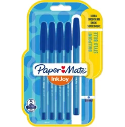 Zestaw długopisów InkJoy 100 - Paper Mate - niebieskie, 0,7 mm, 5 szt.