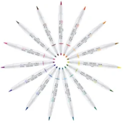 Zestaw dwustronnych zakreślaczy Mildliner Brush - Zebra - 15 kolorów